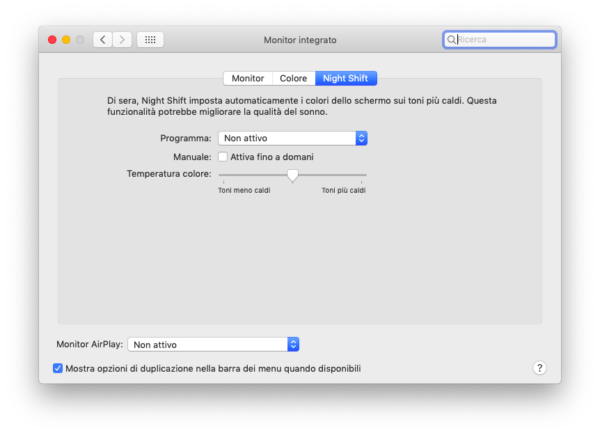 Come attivare e usare Night Shift su Mac 2