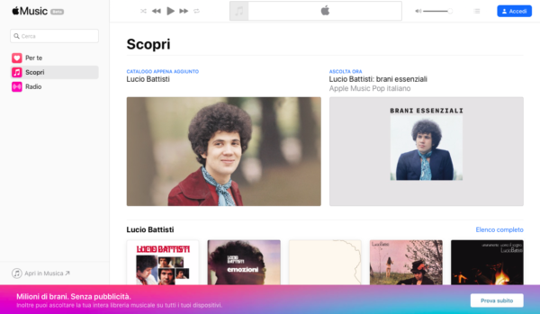 Apple Music Web: come funziona