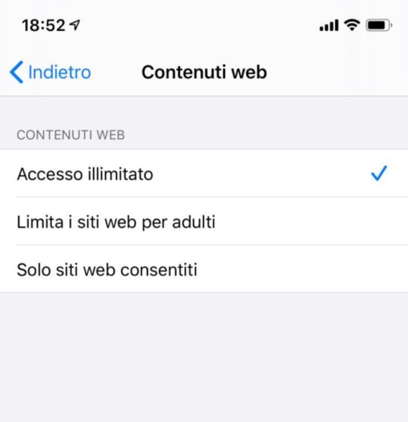 limitare l'uso smartphone iOS screen 2