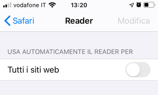 Come richiedere sempre la modalità reader su iPhone e iPad