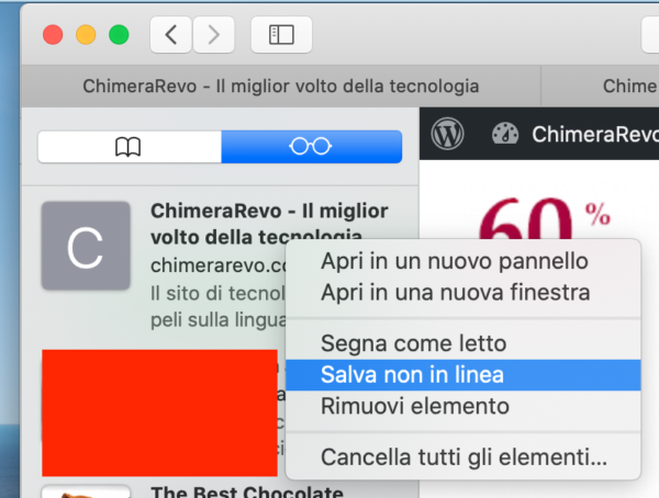 Come salvare offline “elenco lettura” di Safari su Mac 