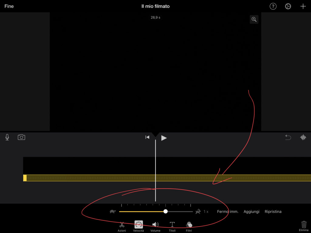 Velocizzare video iPhone con "iMovie"