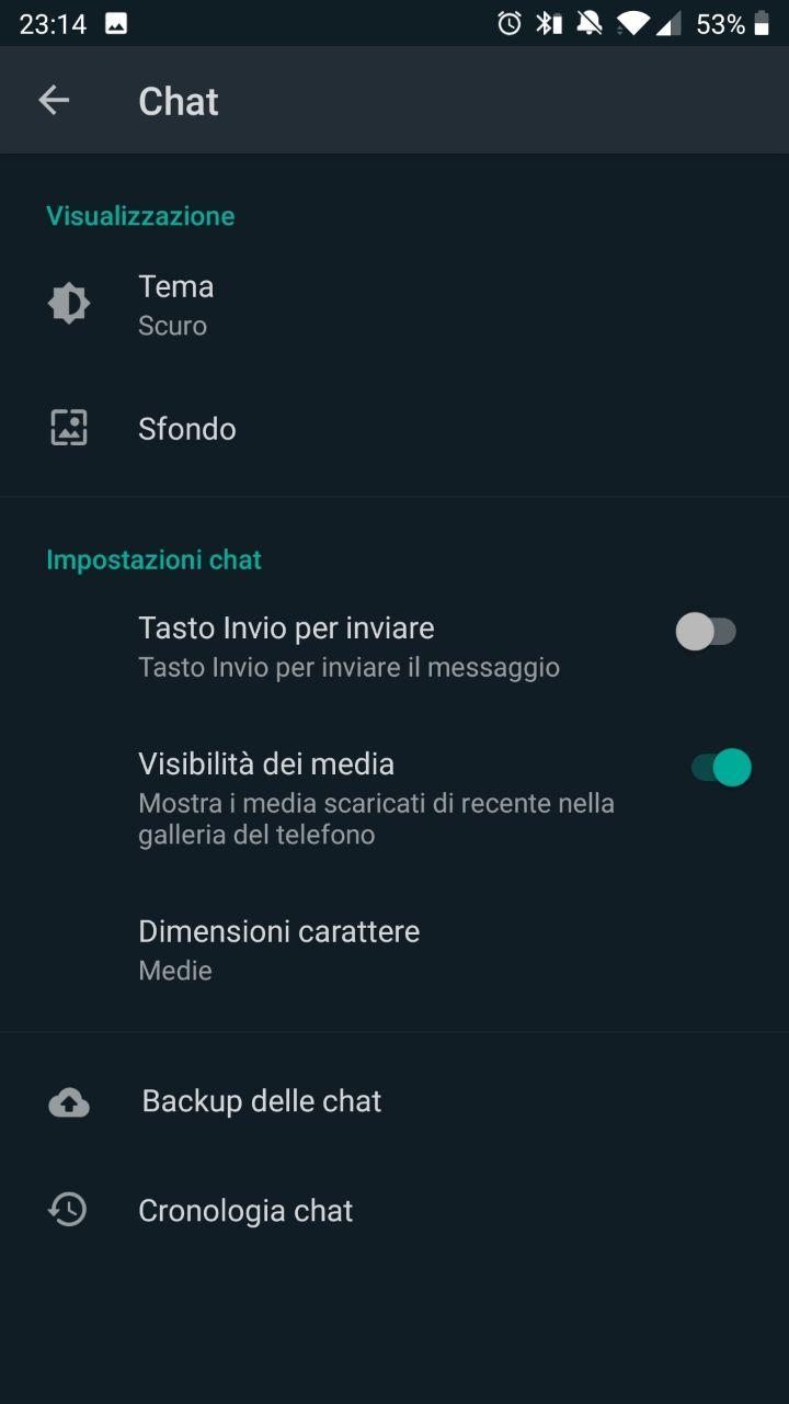Come attivare la Dark Mode (tema scuro) su WhatsApp per Android