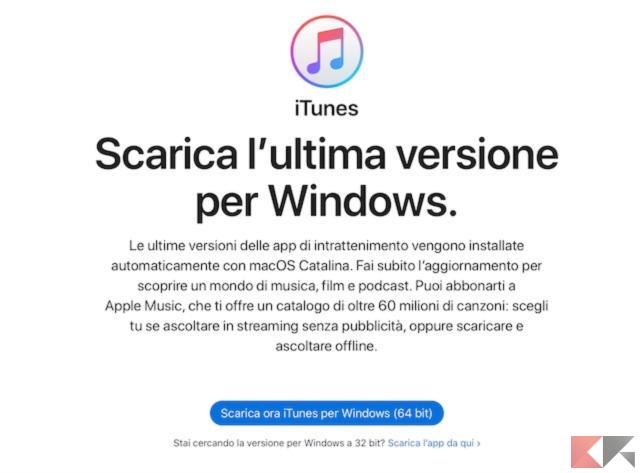 Scarica ora iTunes per Windows
