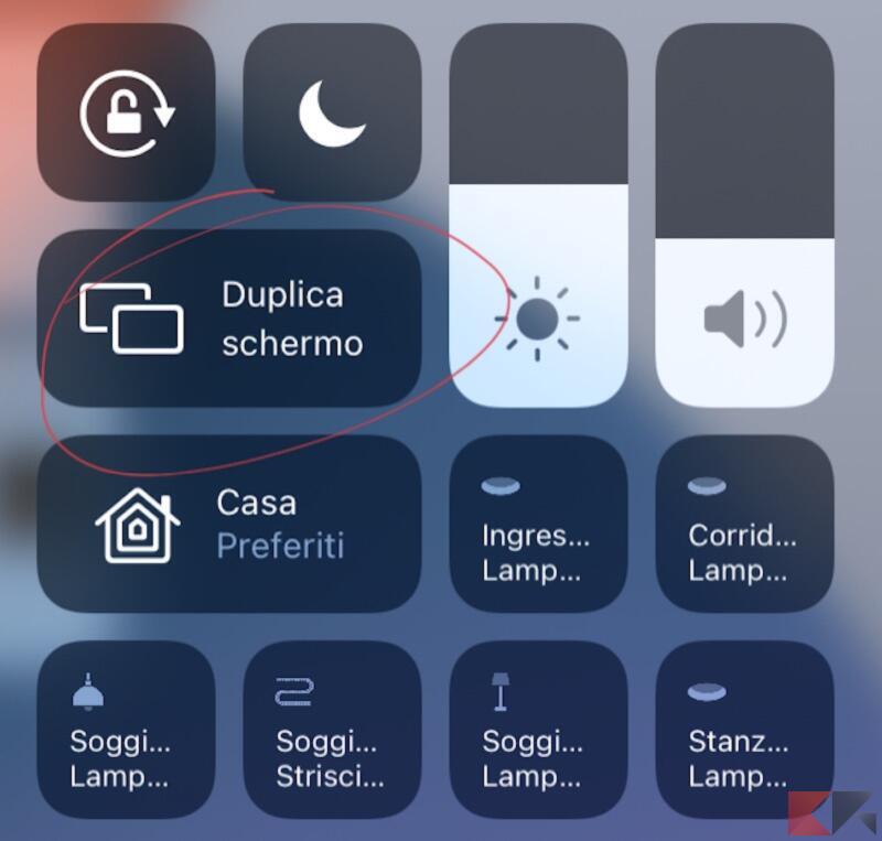 Duplicare schermo iPhone via Wi-Fi 1