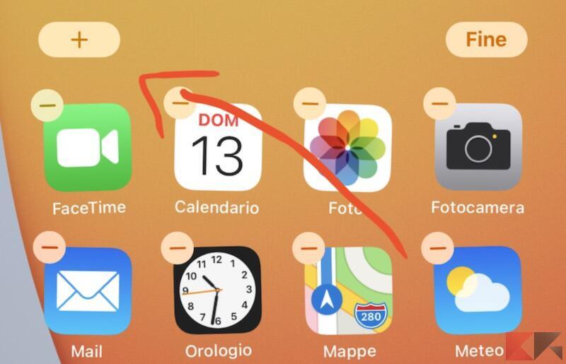 Aggiungere un nuovo widget nella home di iOS 1