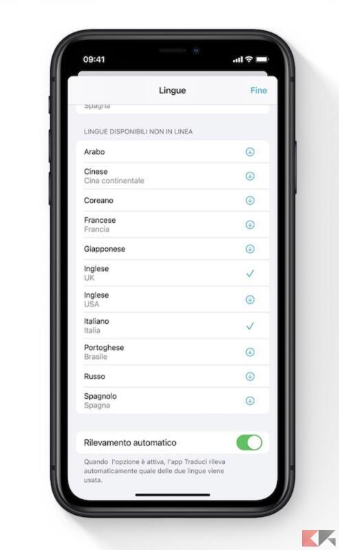 Come utilizzare offline l'app Traduci su iPhone 1