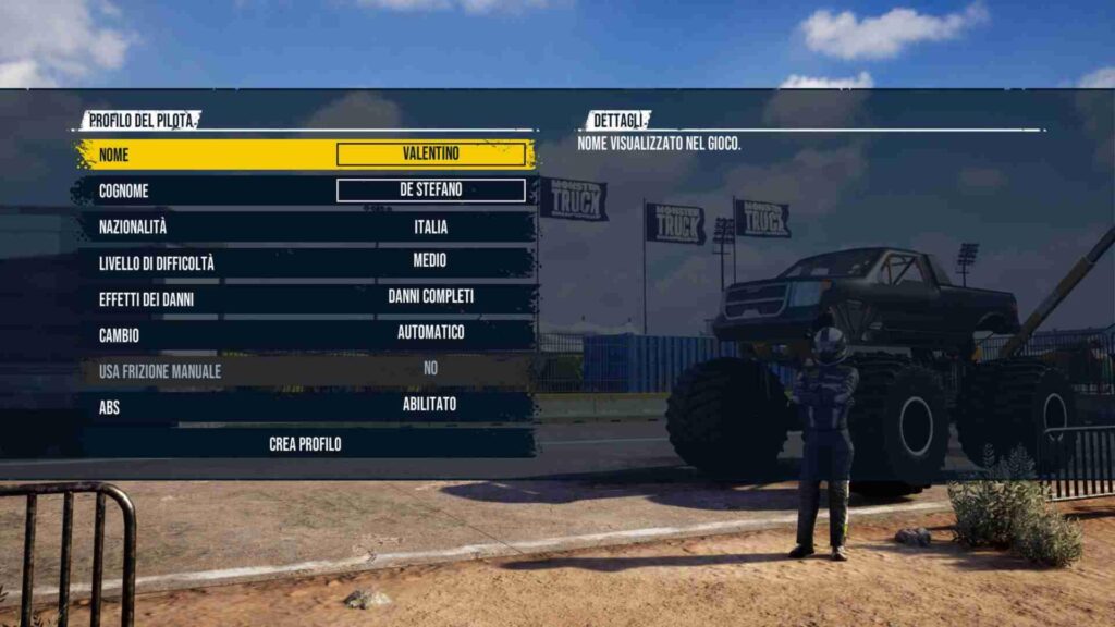 Schermata iniziale Monster Truck Championship