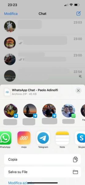 Come trasferire chat WhatsApp su Telegram