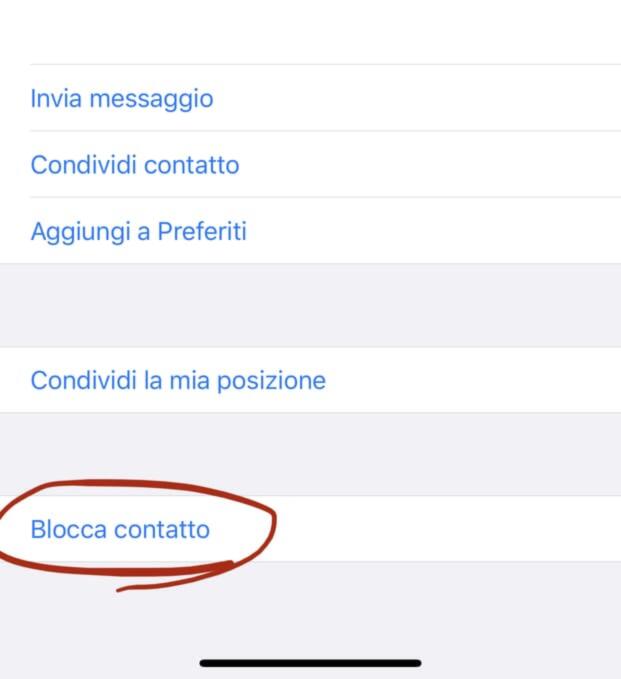bloccare contatti iPhone
