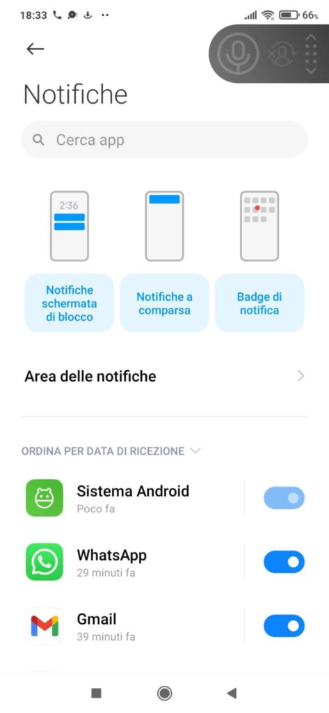 notifiche android