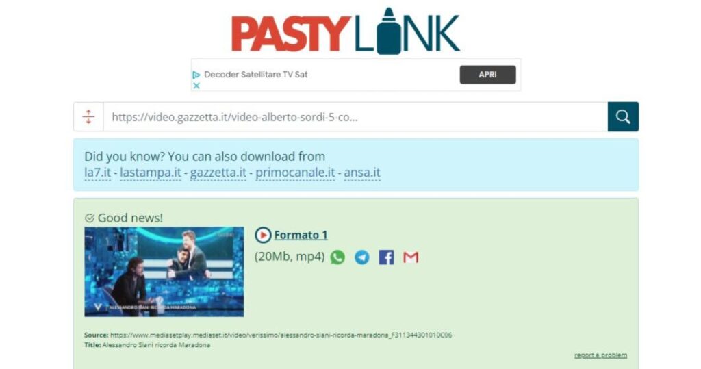 download diretto pastylinks
